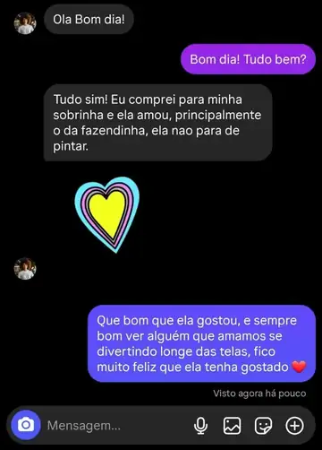 Print de conversa com depoimento de cliente